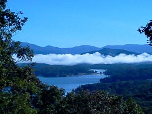 Breathtaking cloud layer over Lake Chatuge, Young Harris, GA.